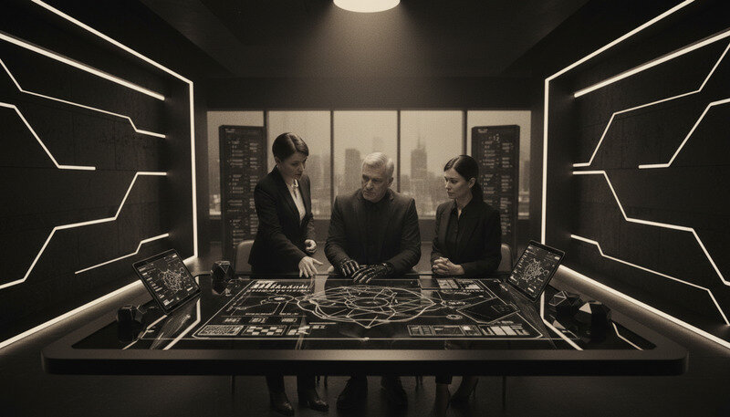 Veterans Affairs office with counselor assisting veteran family with power of attorney planning