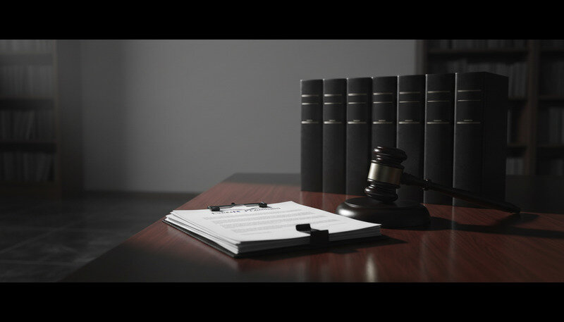 Professional estate planning documents on a desk with a gavel and legal books