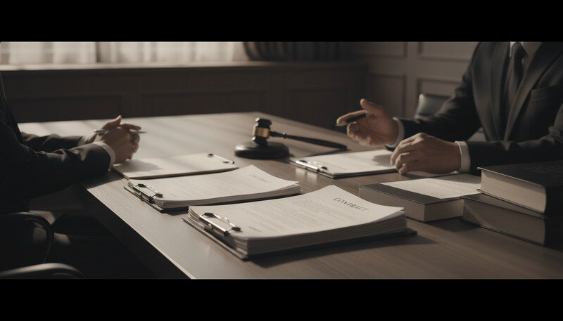 Professional estate planning meeting with documents and legal consultation